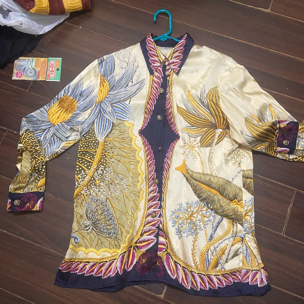 Floral Patterned women’s Silk Shirt